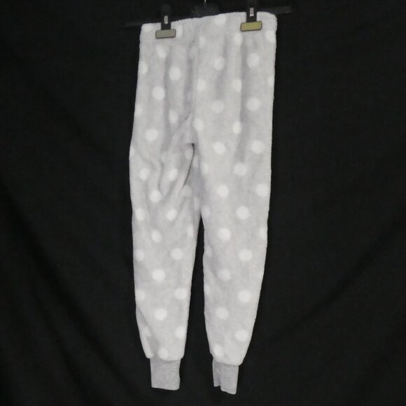 GEORGE | small (7-8) | Fuzzy Fleece Grey Pajama Bottoms W/ White Dots - Picture 2 of 16